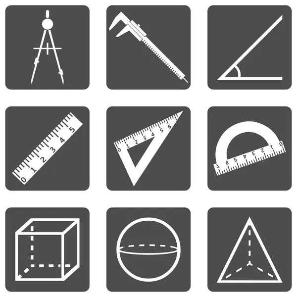 Geometri ikoner — Stock vektor
