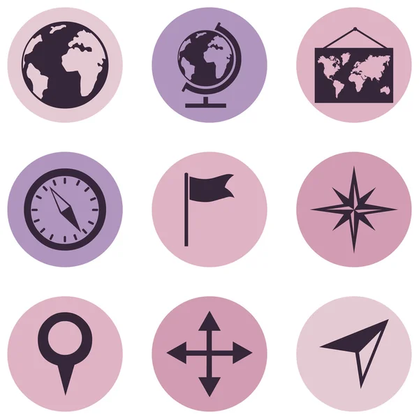 Geography icons — Stock Vector