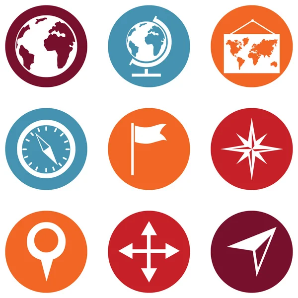 Geography icons — Stock Vector