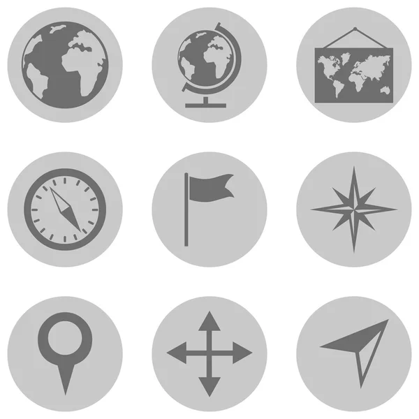 Iconos de geografía — Vector de stock