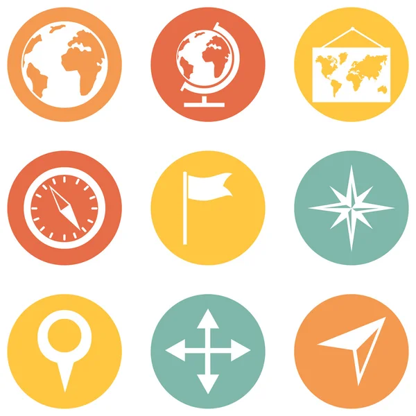 Geography icons — Stock Vector