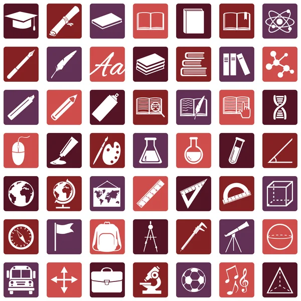 Iconos educativos — Vector de stock