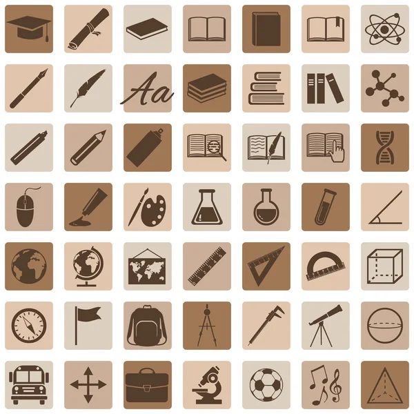 Education Icons — Stock Vector