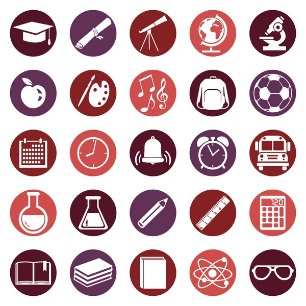 School Icons. — Stock Vector