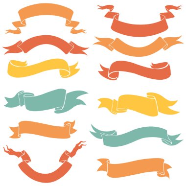 Vector Set of Ribbons for Your Text clipart