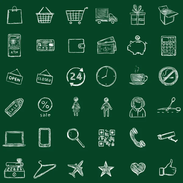 Shopping Icons — Stock Vector