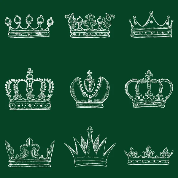 Icone della corona — Vettoriale Stock