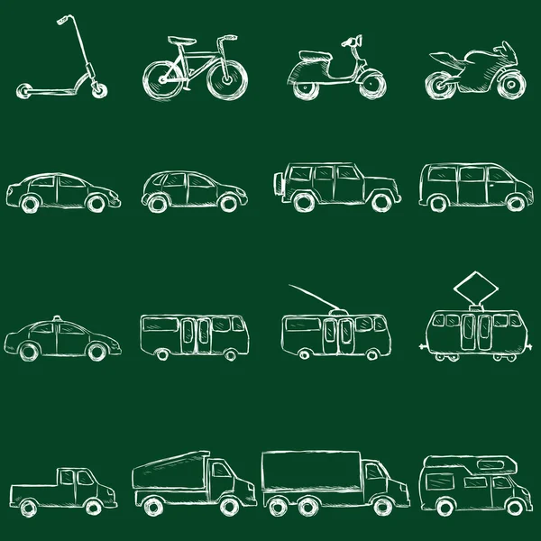 Ikoner för transport — Stock vektor