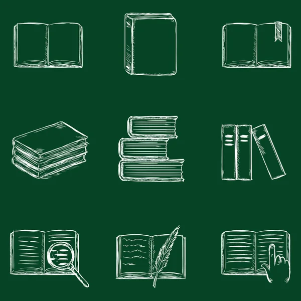 Libros iconos — Archivo Imágenes Vectoriales