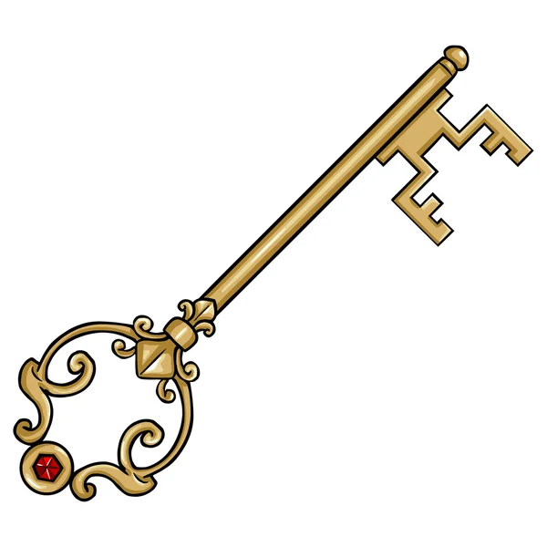 Antique Key — Stock Vector