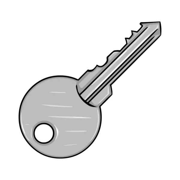 Llave moderna de dibujos animados — Vector de stock