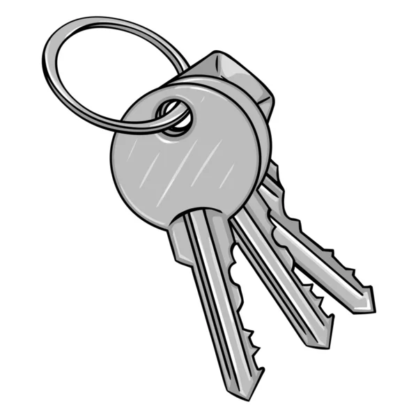 Modern Keys Bunch — Stock Vector
