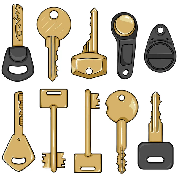 Tegneserien Modern Keys . – stockvektor