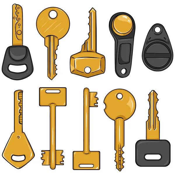 Tegneserien Modern Keys . – stockvektor