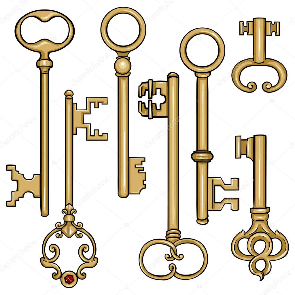 Cartoon Antique Keys.