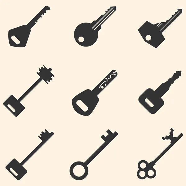 Keys Icons — Stock Vector
