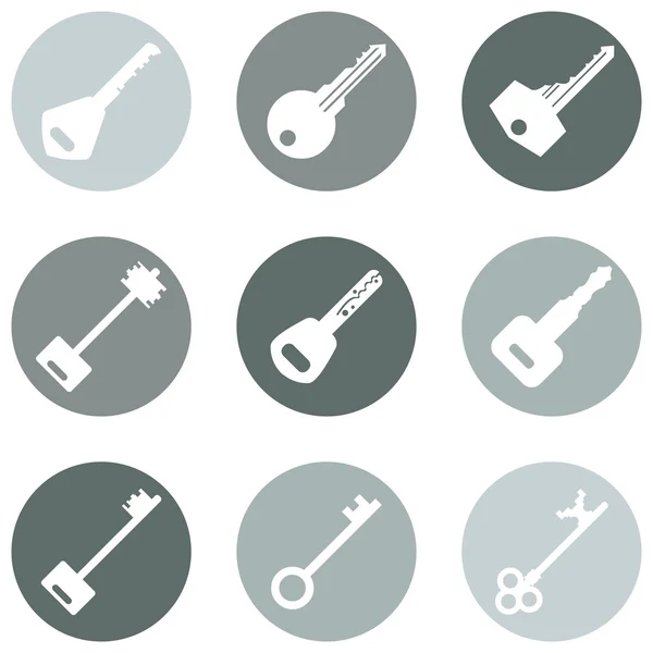 Iconos de claves — Vector de stock