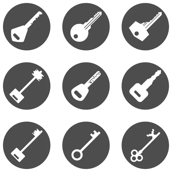 Iconos de claves — Vector de stock