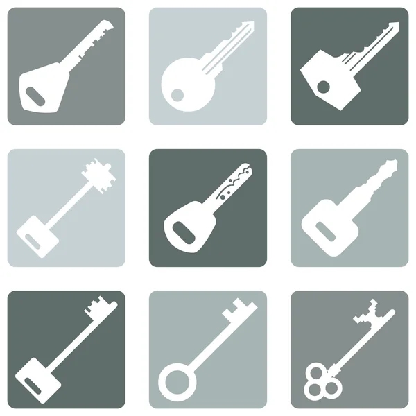 Icone delle chiavi — Vettoriale Stock