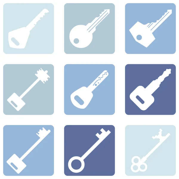 Keys Icons — Stock Vector