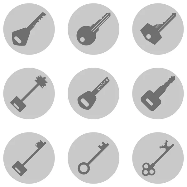 Iconos de claves — Vector de stock