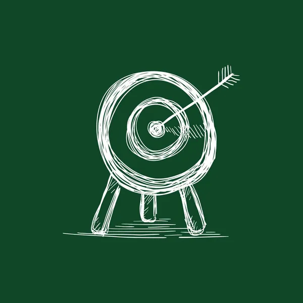 Векторный Эскиз Archery Target — стоковый вектор