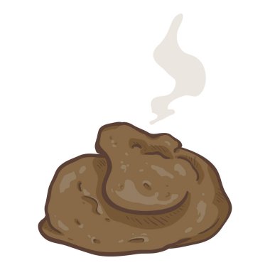 Cartoon Pile of Shit. Vector Poop Illustration