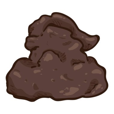 Cartoon Pile of Shit. Vector Poop Illustration