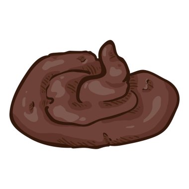 Cartoon Pile of Shit. Vector Poop Illustration