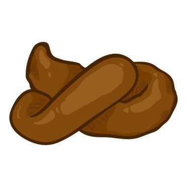 Cartoon Shit. Vector Poop Isolated Illustration