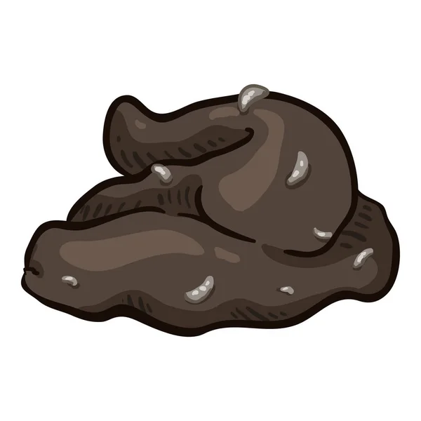 Cartoon Shit Worms Vector Poop Illustration — Stok Vektör