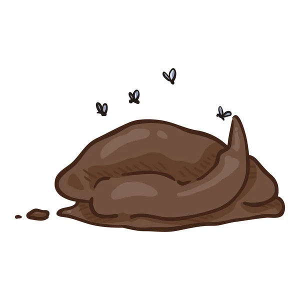 Cartoon Pile Shit Vector Poop Illustration — Image vectorielle