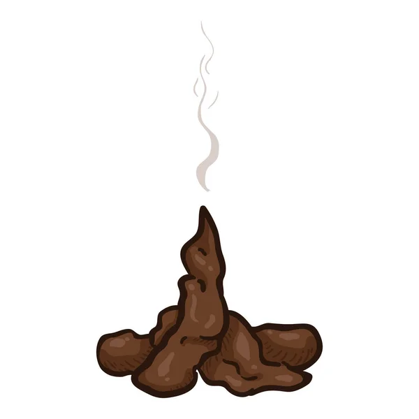 Cartoon Shit Vector Poop Isolated Illustration — Stockový vektor