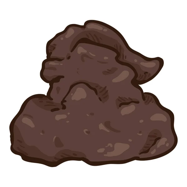 Cartoon Pile Shit Vector Poop Illustration — Stockový vektor