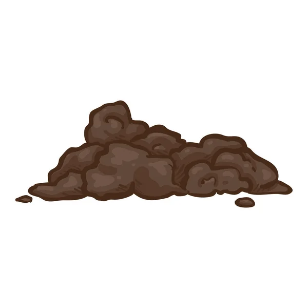 Cartoon Pile Shit Vector Poop Illustration — Vector de stock
