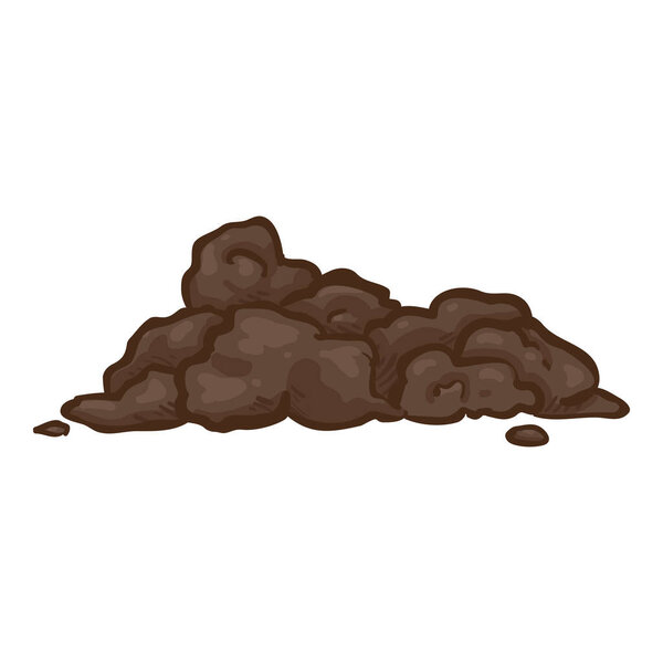 Cartoon Pile of Shit. Vector Poop Illustration