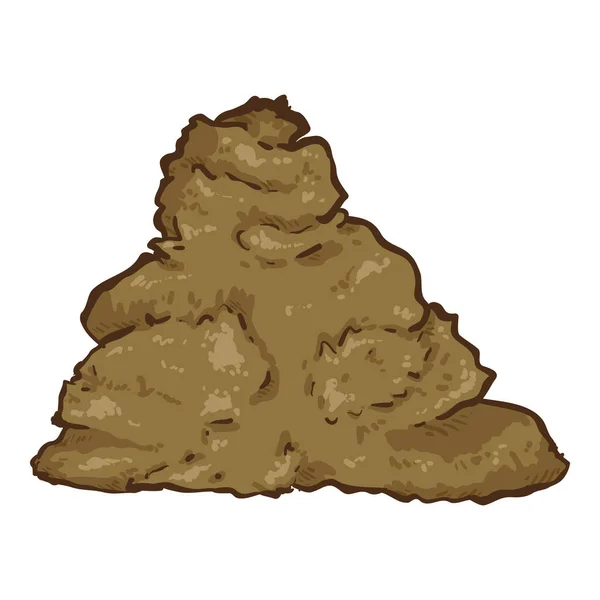 Cartoon Pile Shit Vector Poop Illustration — Stock vektor