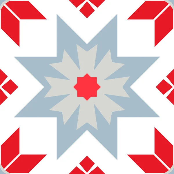 Scandinavische Winter Kerst Tile — Stockvector