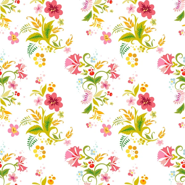Vector Nahtlose Ornament Tapete Retro Floralen Hintergrund Vintage Stil — Stockvektor