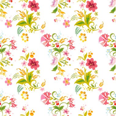 Vektörsüz süsleme duvar kağıdı, antika tarzda retro çiçek arkaplanı.