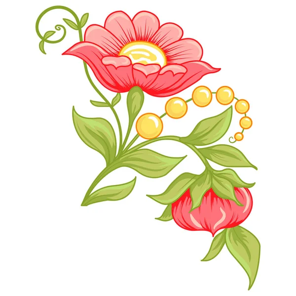 ヴィンテージスタイルのベクトル花の装飾 レイアウトの装飾のための素晴らしい — ストックベクタ