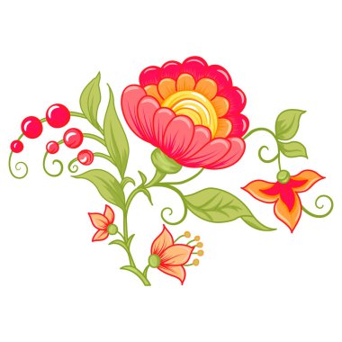 Gelenek motifi, fantezi çiçekleri 