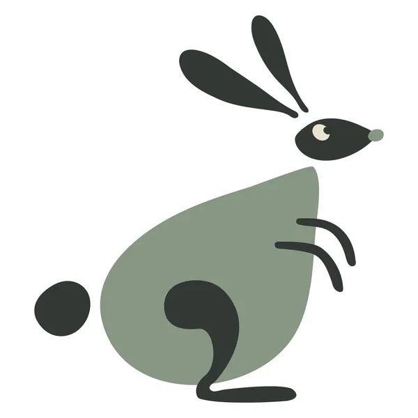 あなたのデザインのための面白いウサギ — ストックベクタ