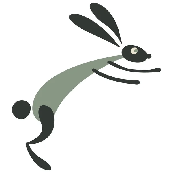 あなたのデザインのための面白いウサギ ベクターイラスト — ストックベクタ