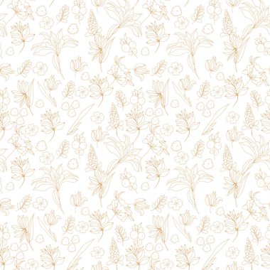 Elle çizilmiş bir biçimdeki vektörsüz desen.