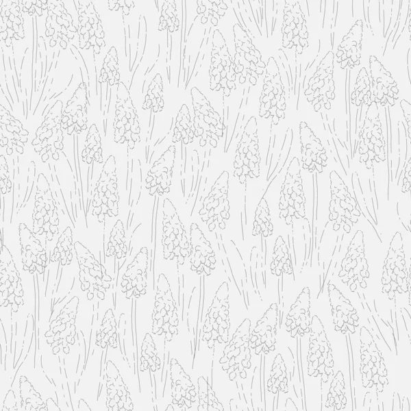 Ручной рисунок гиацинта бесшовный рисунок. — стоковый вектор