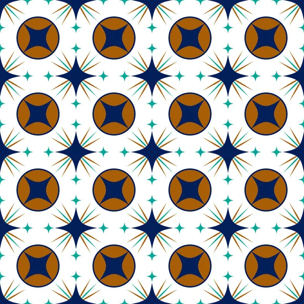 Padrão Talavera Azulejos Portugal Ornamento Turco Mosaico Azulejo Marroquino Porcelana —  Vetores de Stock