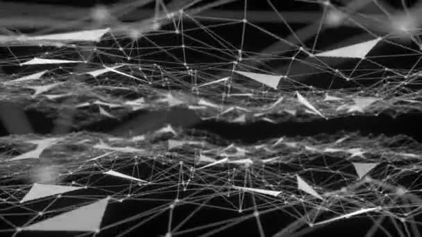 Абстрактный Темно Синий Фон Графикой Движения Плесени Концепция Технологической Блокчейн — стоковое видео
