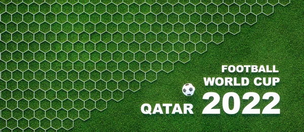 Text Football world cup 2022 Qatar with Copy space for your text or design. 3d rendering — Stockfoto