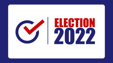Fransa başkanlık seçimi 2022 illüstrasyon metni ile vektör.